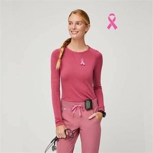 Rare Figs Salta Under Scrub Long Sleeved Shirt Small Quartz Pink 😍